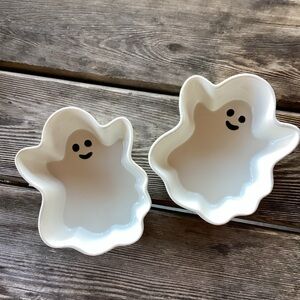 Celebrate! Stoneware Ghost Snack Dishes - set of 2